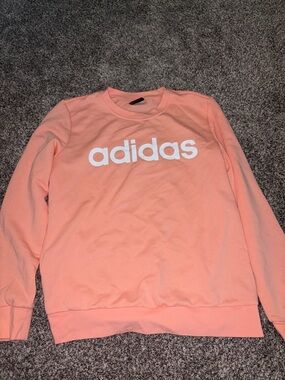 adidas Peach Crewneck with White Logo